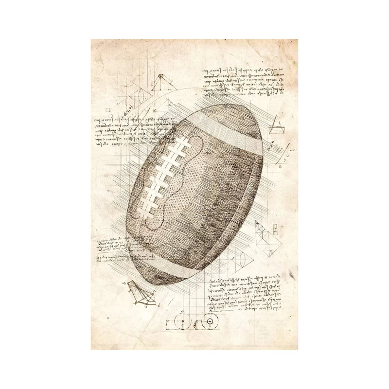 «Football American» par Cornell, impression sur toile tendue, H 12 po x l 8 po x P 0,75 po