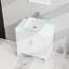 Compartiment de meuble-lavabo avec miroir en verre 30 po avec miroir Goodyo, blanc-86927190