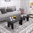 Modern Black Wooden Nesting Coffee Table Set