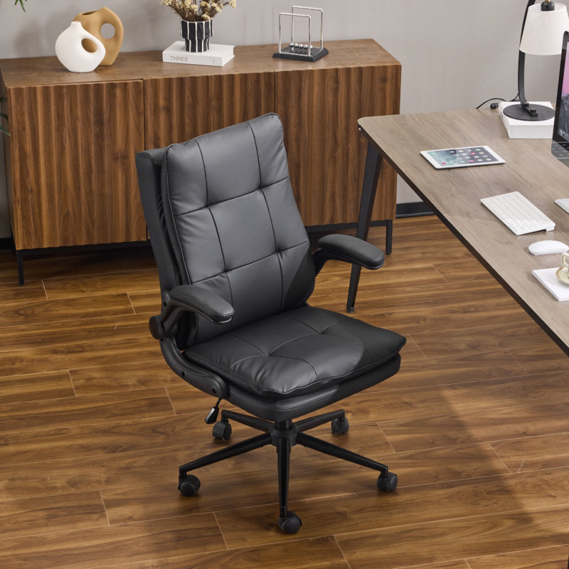 Chaise de bureau pivotante 25,6 po, Noir