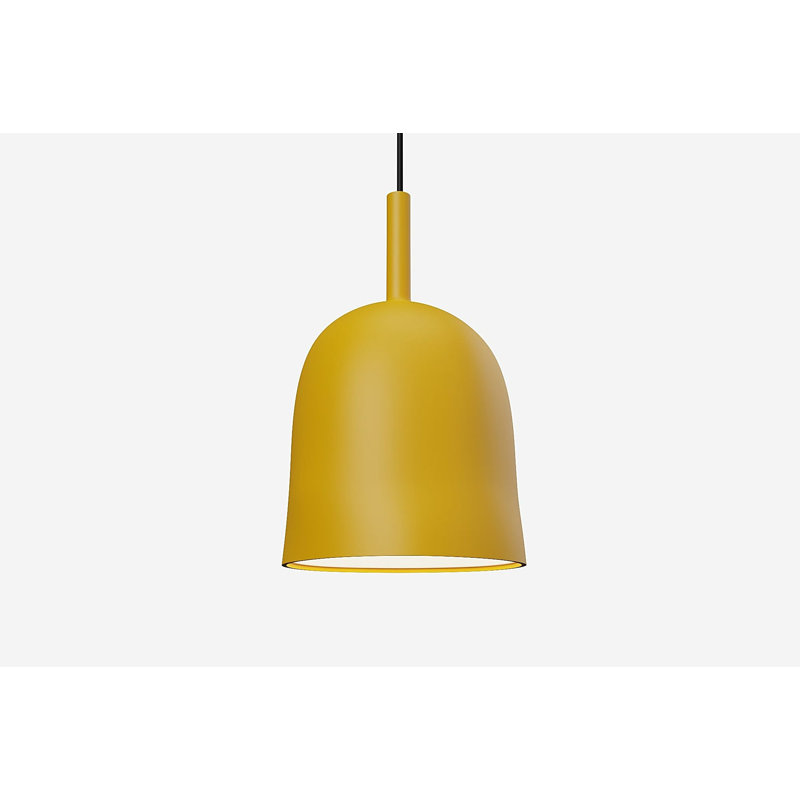 Vessel Pendant Light, Mustard, Black, 18.5'' H x 9'' W x 9'' D