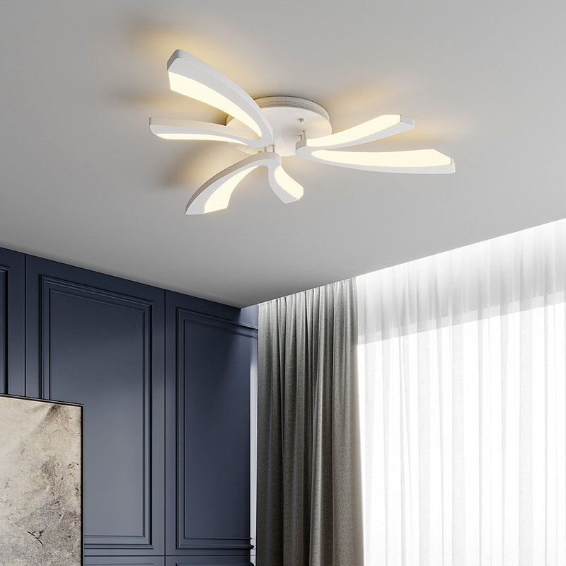 LED Semi Flush Mount, Gold