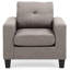 Fauteuil club gris pour une sieste confortable - H 36 po x l 35 po, conception à accoudoirs droits, assemblage requis, profondeur d'assise de 25 po, assemblage simple,