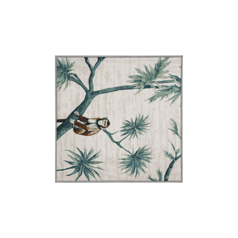 Tapis gris soyeux et moelleux, Carré 3 pi