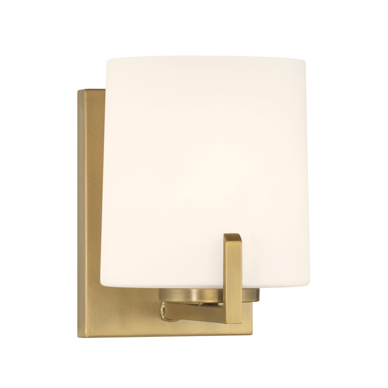 Mirelle 7.5" High 1-Light Bath Sconce, Brass