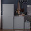 Lycinda 2 Door Double Wardrobe - Matt Finish, Scratch Resistant, Brushed Chrome Metal Handles-1155011231