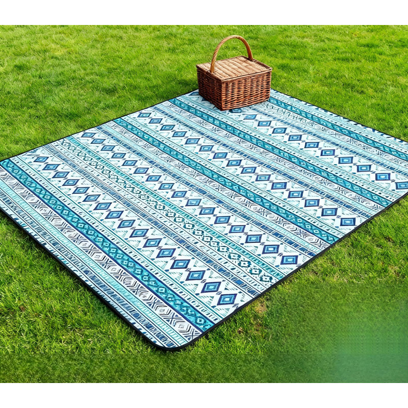 Waterproof Picnic Blanket, 3-Layer, (Teal)