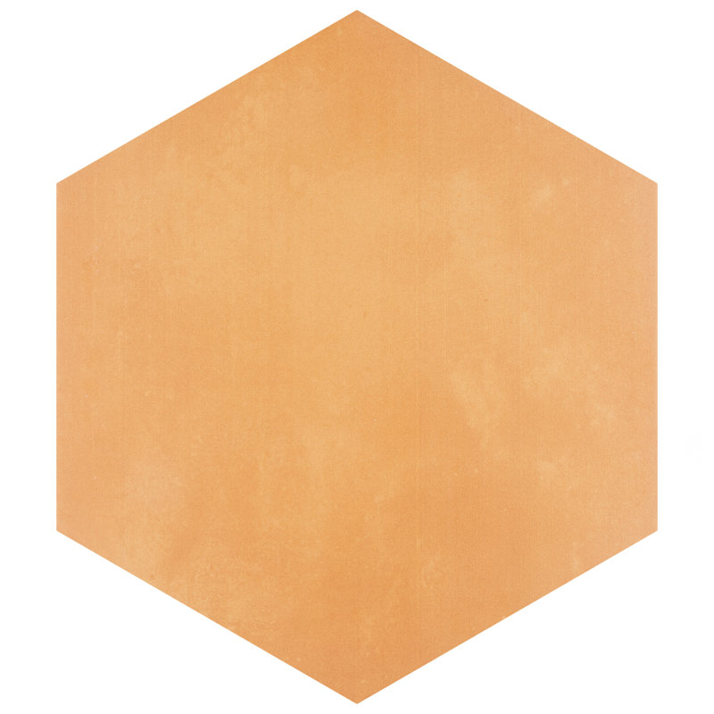 Horizon Hex 7-3/4" x 9"Porcelain Wall & Floor Tile, Orange