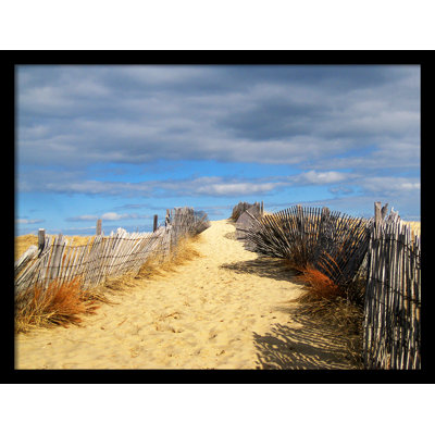 « path to the beach », reproduction de photo encadrée
