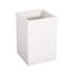 Pot à fleurs rectangulaire fait à la main, 20 pouces de hauteur, blanc, oxyde de magnésium, l 13,1 po x P 13,1 po, sans assemblage, trou de drainage, matériau d'oxyde d'embellissement de cour, enclave