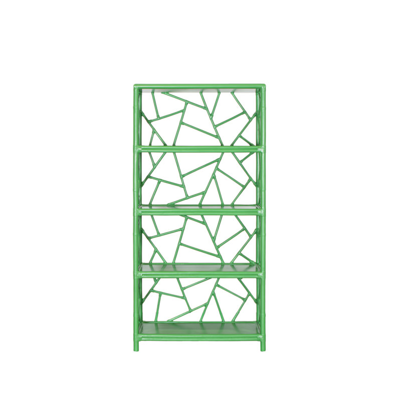 Tiffany 72"H x 36"W Etagere Bookcase, Bright Green