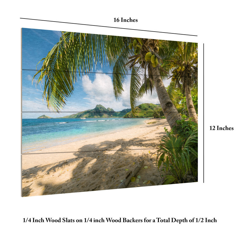 Stefan Hefele  South Sea Wood Slat Art, H 12 po x l 16 po