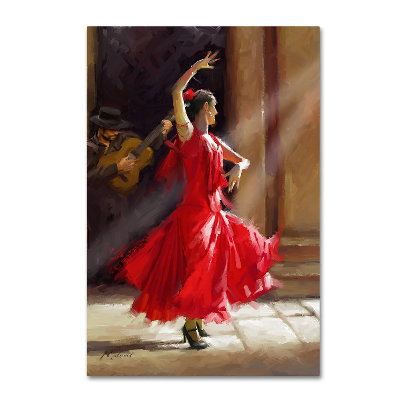 Flamenco par The Macneil Studio, reproduction sur toile, H 32 po x l 22 po x P 2 po