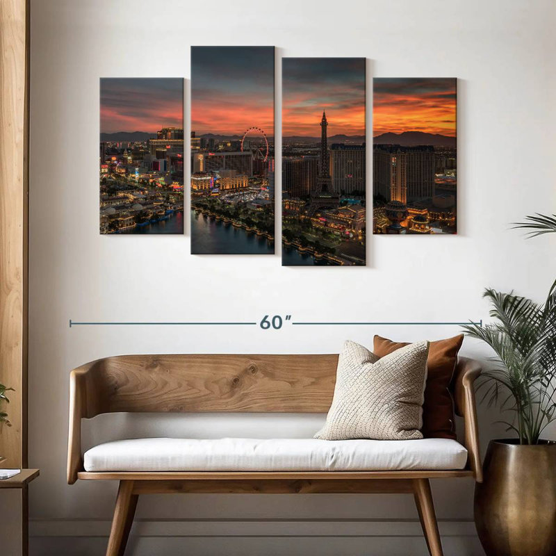 Sireci Las Vegas City Sunset, 32" H x 52" W