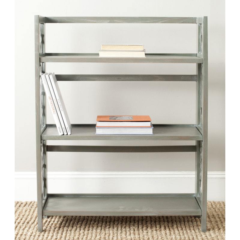 Brontie Etagere Bookcase, (3 Shelves) 42” H x 33” W x 13”D, Aqua Smoke