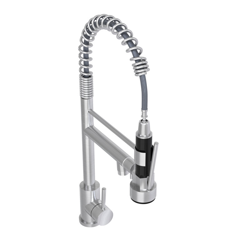 Brushed Nickel Kitchen Faucet - Modern Design, Made Of Stainless Steel 304 Finish 304, Ideal For Contemporary Kitchens