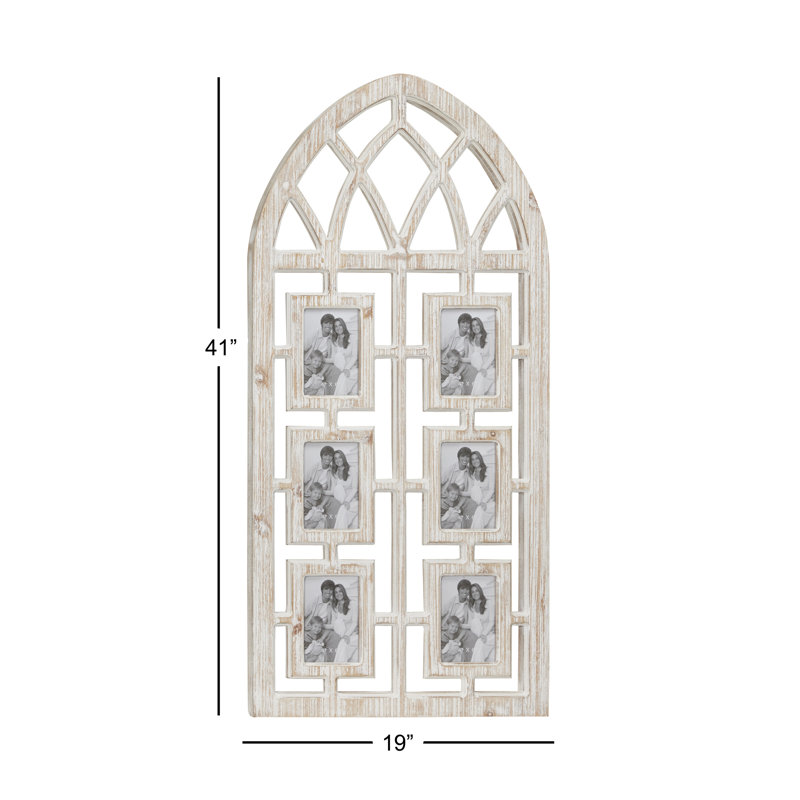 Knaack 4" X 6" Gilded Wood Collage Frame in Light Brown/Whitewashed