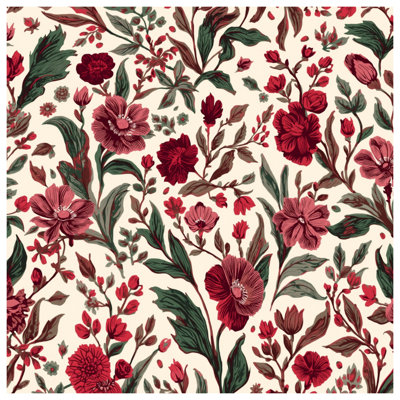Housses de couette à arrangement floral rouge