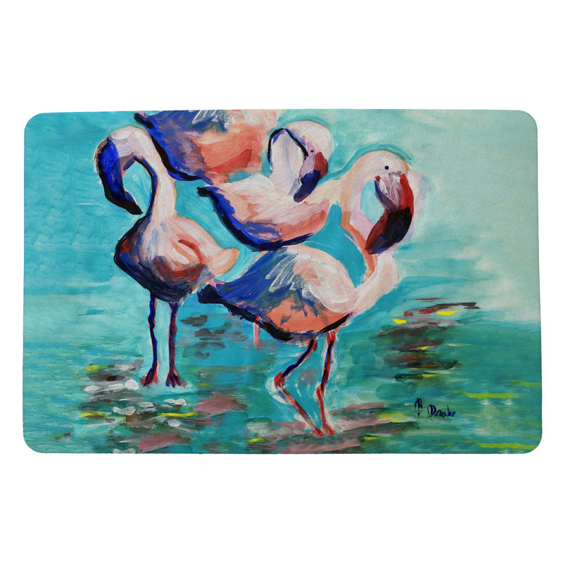 Tapis d'entrée antidérapant 18 po x 26 po Dancing Flameos