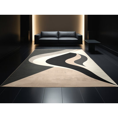 Tapis gris lavable à la machine Kymani