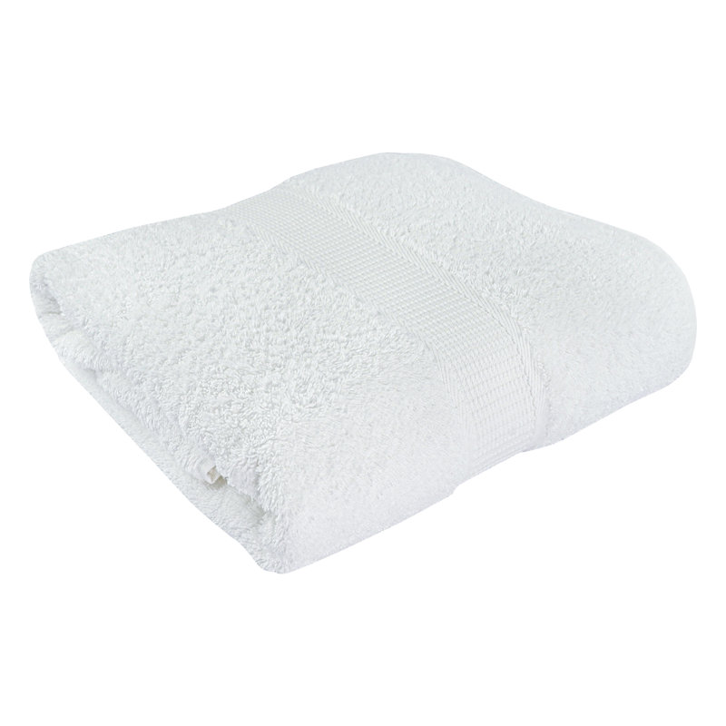 100% Cotton Midweight Bath Towel, White