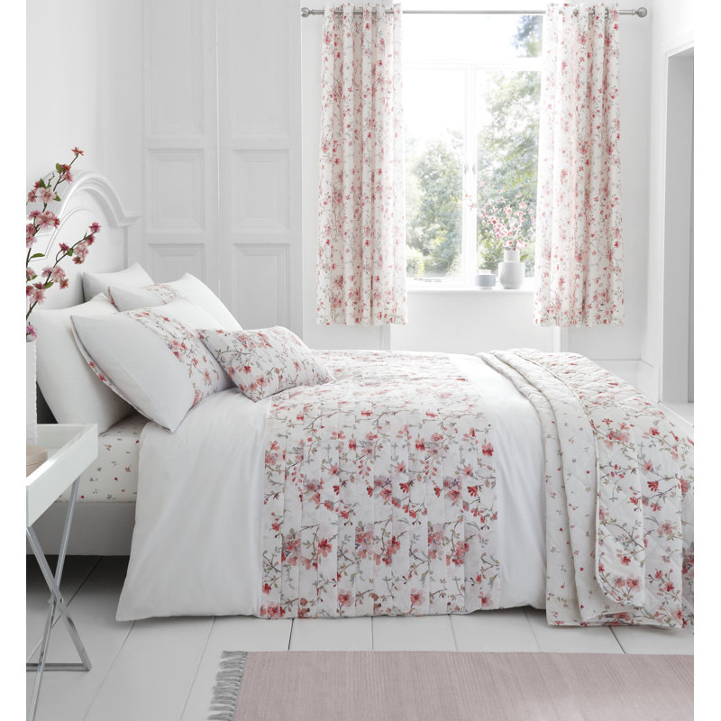 Jasmine Floral Duvet Cover Set, 200 x 200 cm Duvet Cover + 2 Standard Pillowcases