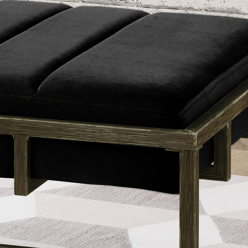 Banc rembourré noir Modern
