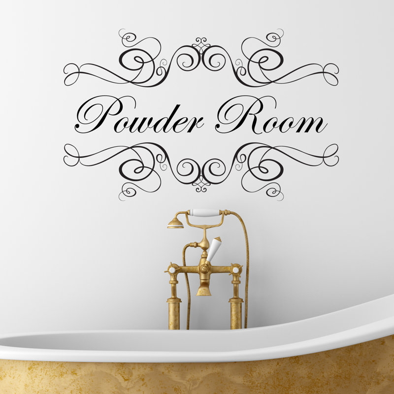 Powder Room Wall Sticker, Brown