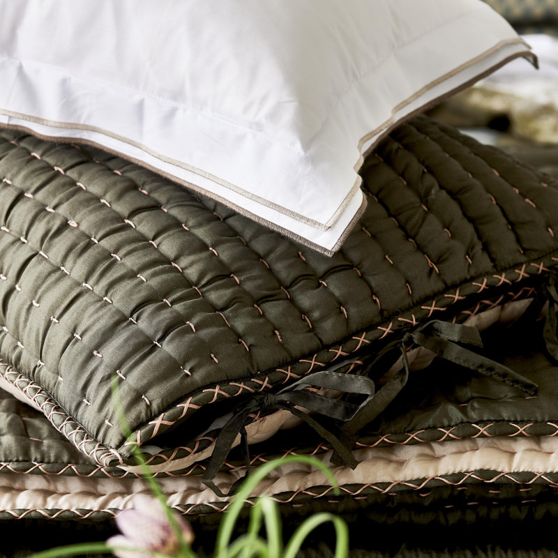 Chenevard  European Pillowcases, Espresso/Birch