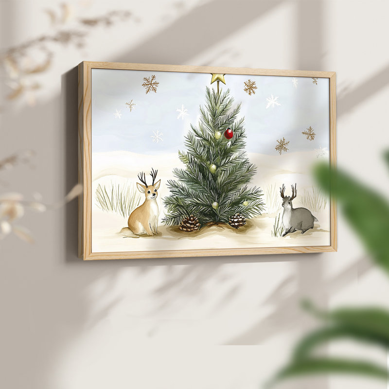 Chirstmas Art-CCXLVIII -Framed Print - Restickable, H 22 po x l 28 po, Naturel