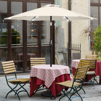 Parasol de marché éclairé 90 po Kanila