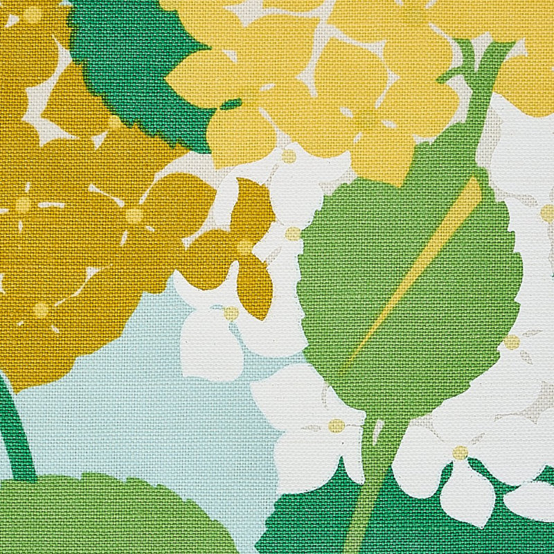 Hydrangea Fabric, Yellow