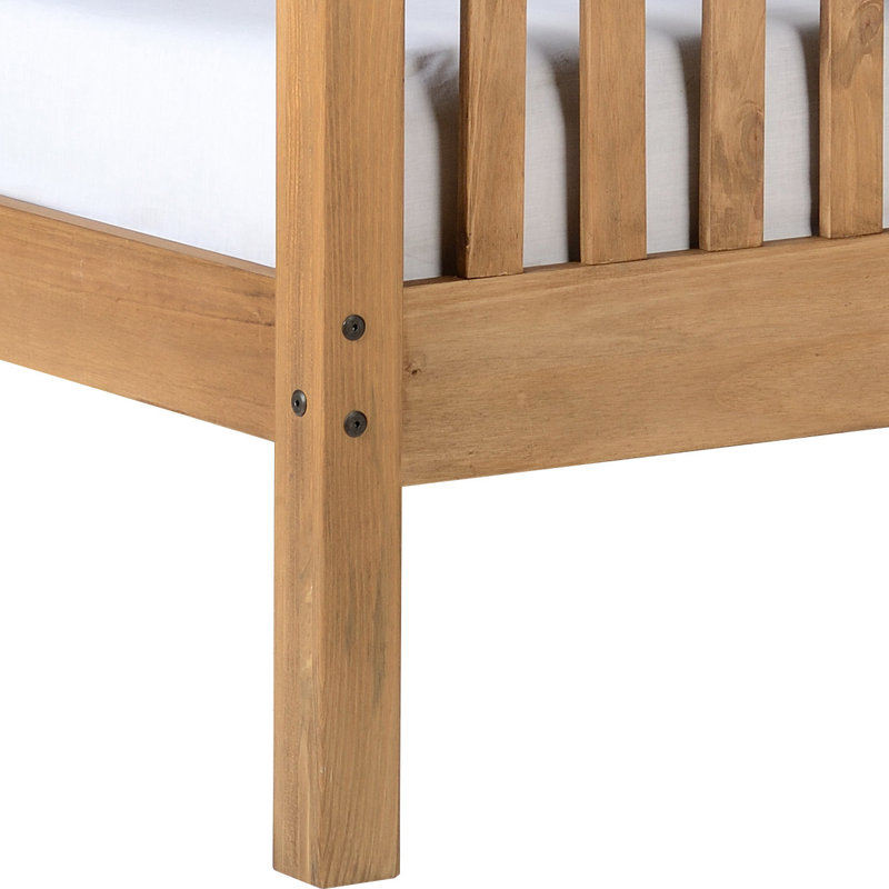 Ursina Bed Frame, Waxed Pine, Double (4'6)