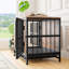 Cage pour meuble pour petit chien avec pied réglable et ramasse-déchets coulissant-410431723