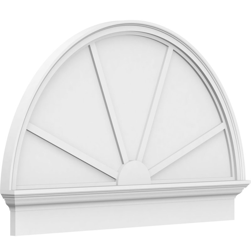 L 30 po x H 21-3 / 4 po x P 2-3 / 4 po Demi-cercle à 4 branches en PVC de qualité architecturale