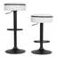 2 tabourets de bar à hauteur réglable en lin, pivotant à 360 ° et avec rangement pour 2 chaises de salle à manger, poche pour tabouret
