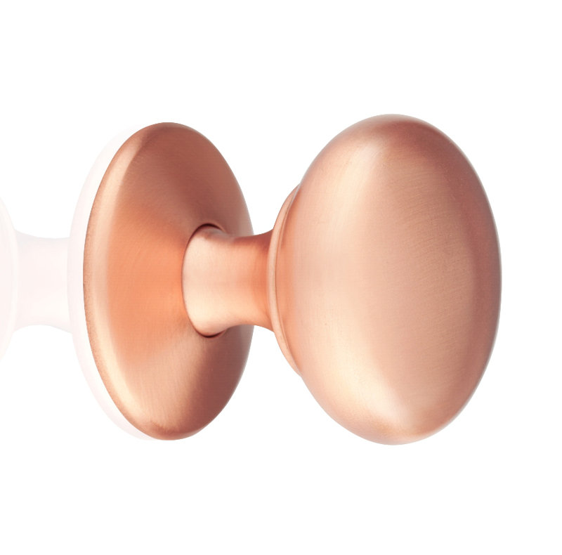 Poignée champignon Mulberry, Or rose, H 1,5 po x l 1,48 po x P 1,48 po