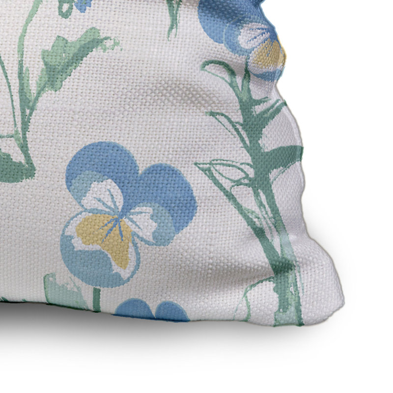  Housse de coussin carré et insert, Bleu, 18" x 18"