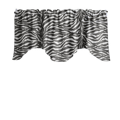 Zebra Print Scalloped Window Valance