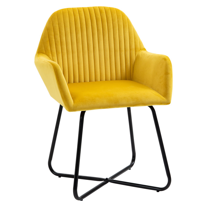 Upholstered Armchair, Yellow