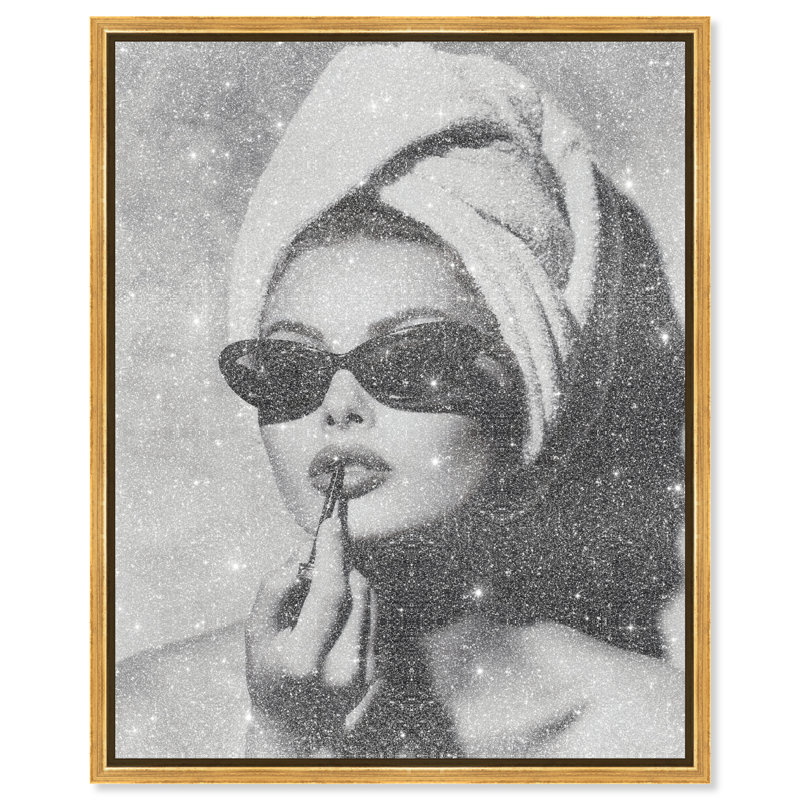 Retro Vanity Vibe Print by Oliver Gal, 17"H x 21"W, Gold Floater Frame