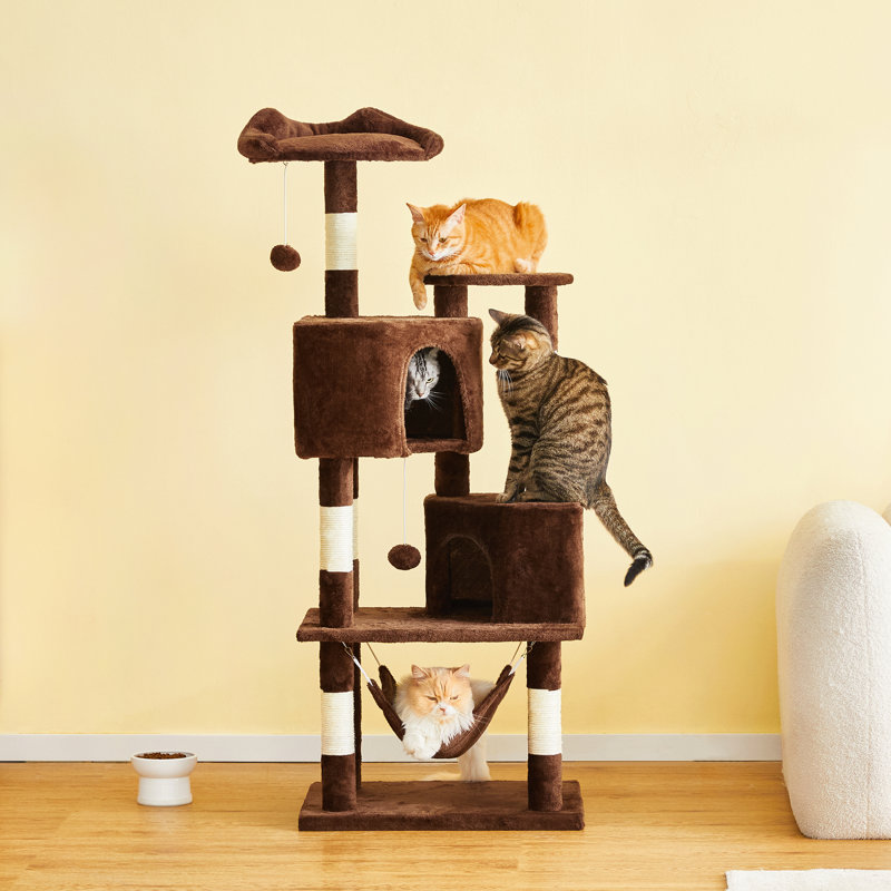 55" Bineta Cat Condo, Brown