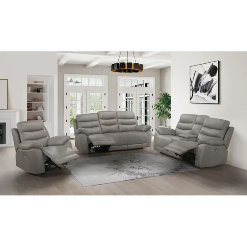 Ensemble de salon configurable, Grey, Polyester Blend/Polyester