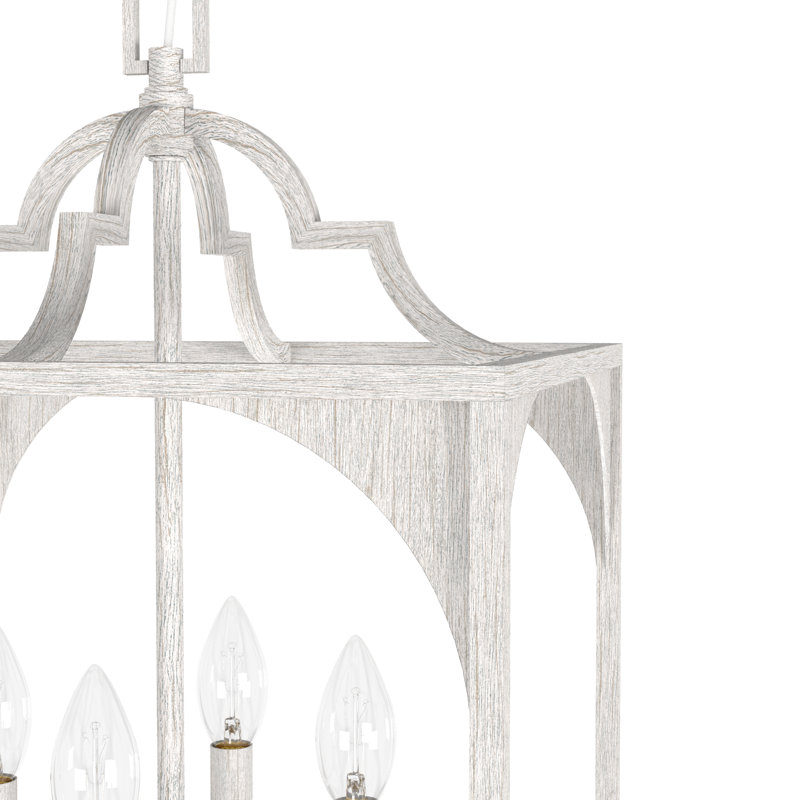 Highland Hill 4 Light Square Pendant, Large, Distressed White