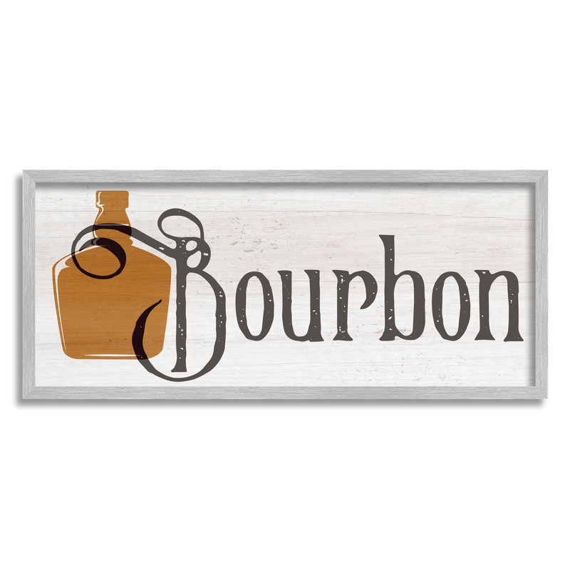 Art mural texturé d'époque, "Bourbon Jug" par Daphne Polselli, H 13 po x l 30 po x P 1,5 po, Estampe numérique Farmhouse