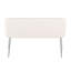Banc en métal chromé et velours crème