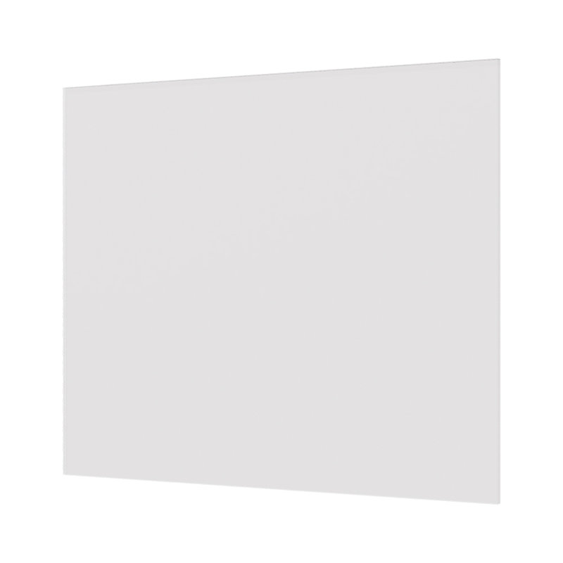 Tempered Glass Chopping Board with Non-Slip Foot Pads, 50cm L x 40cm W, White