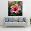 Art mural en verre trempé rose Hibiscus-592055292
