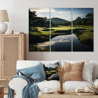 Golf Precision, impression sur toile 3 pièces