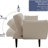 Beige 57" , Comfortable For Daily Living, Clustered Back And Seat, 3 Adjustable Postures 57 Inch Small Room, With Two , Turns Into Bed, Multiple Postures, Simple To Assemble